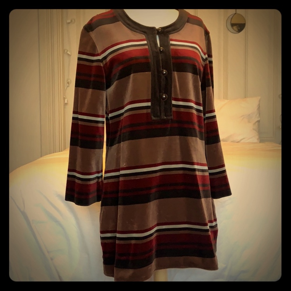 Vintage velour 60s 70s dress